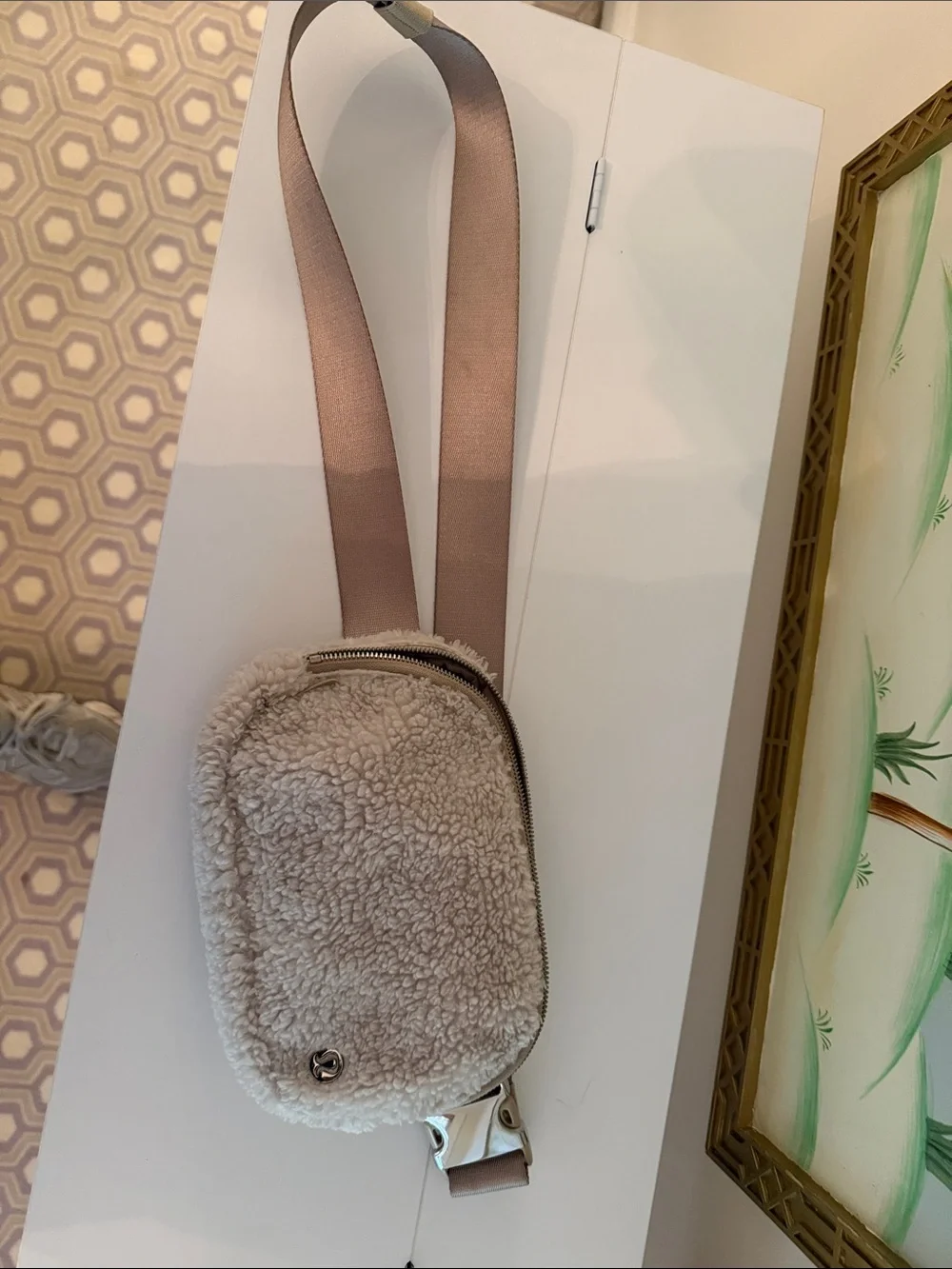 lululemon athletica Cream Sherpa Crossbody Bag